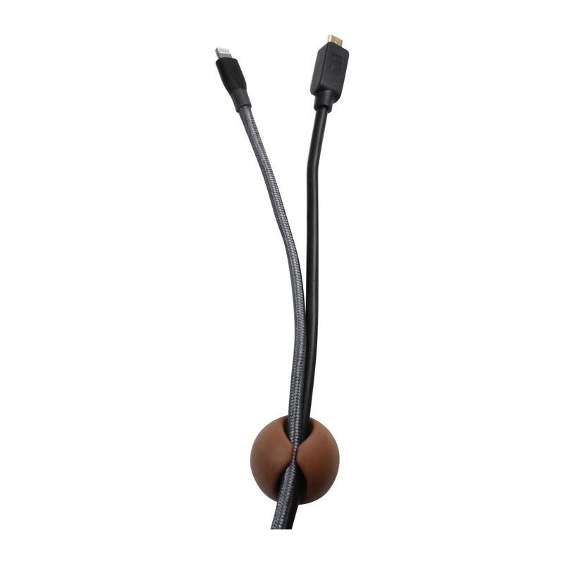 ROK Hardware Multipurpose Silicone Cable Clip Grip Wire Cord Type USB Desk Wall Desktop Organizer Charger Holder (20 Pack, Brown) - Image 4